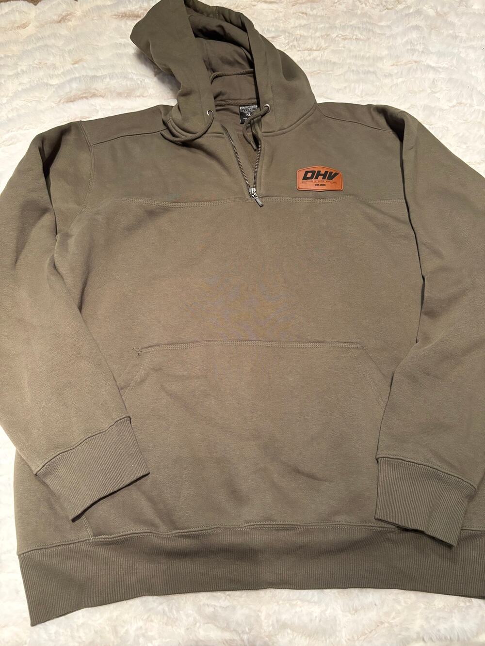 Signature Sportswear Concepts Quarter Zip Hoodie Men's XL Olive Green Workwear